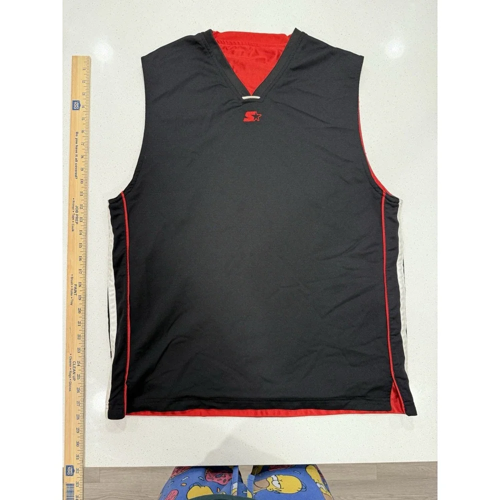 Starter Reversible Jersey Men's Red Black‎ Sports Active No Size Tag - Picture 7 of 9